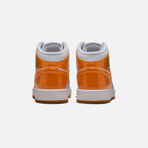 Jordan GS Air Jordan 1 Mid SE - Football Grey / Orange Peel / Pine