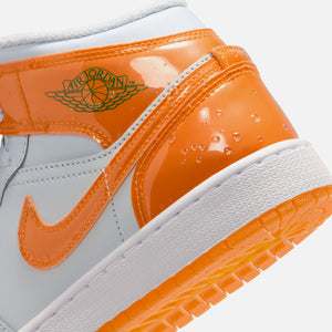 Jordan GS Air Jordan 1 Mid SE - Football Grey / Orange Peel / Pine