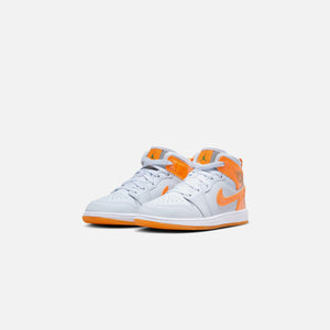 Jordan PS Air Jordan 1 Mid SE - Football Grey / Orange Peel / Pine