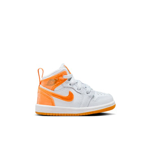 Nike TD Air Jordan 1 Mid SE - Football Grey / Orange Peel / Pine