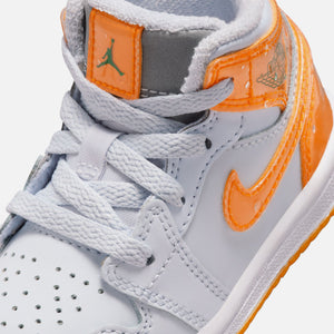 Jordan TD Air Jordan 1 Mid SE - Football Grey / Orange Peel / Pine