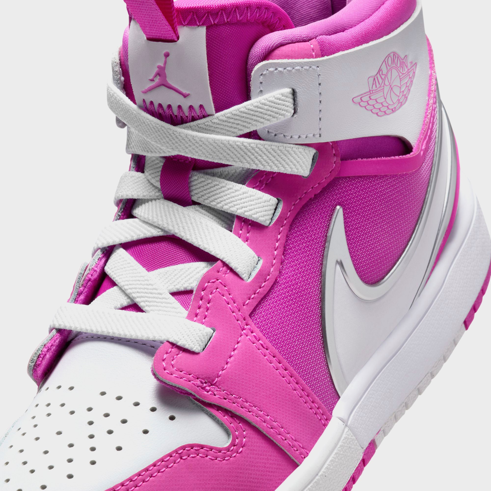 Jordan PS Air Jordan 1 Mid Easyon - Fire Pink / White – Kith