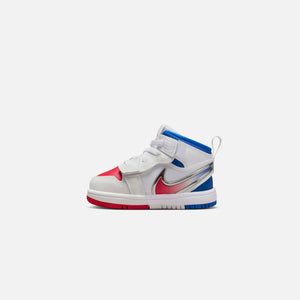 Nike TD Air Jordan 1 Mid RM Easyon - White / Siren Red / Racer Blue