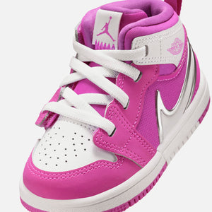 Nike TD Air Jordan 1 Mid RM Easyon - Fire Pink / White