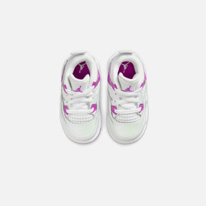 Nike TD Air Jordan 4 Retro - White / Hyper Violet