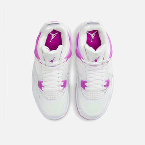 Nike GS Air Jordan 4 Retro - White / Hyper Violet