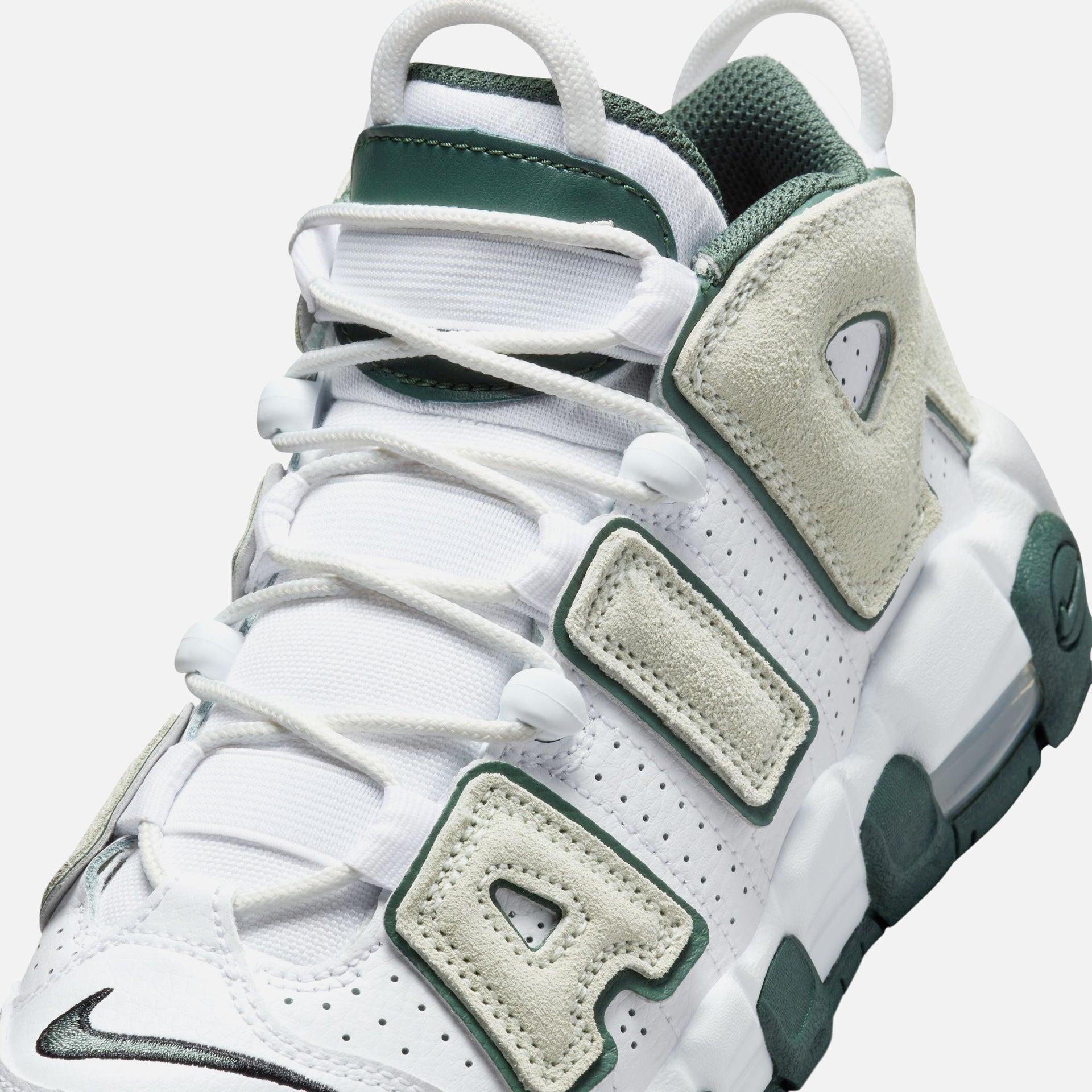 Nike GS Air More Uptempo - White / Sea Glass / Vintage Green