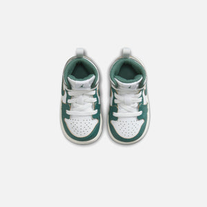 Jordan TD Air Jordan 1 Mid SE  - White / Oxidized Green / Sail / Neutral Grey