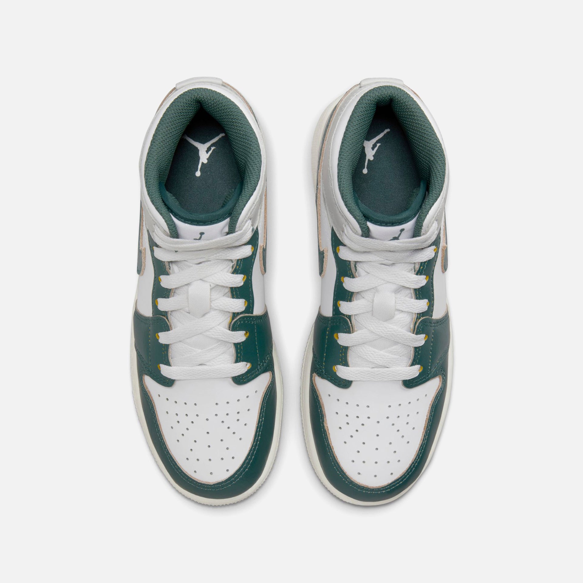 Jordan GS Air Jordan 1 Mid SE - White / Oxidized Green Sail