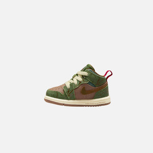 Jordan TD Air Jordan 1 Mid SS - Archaeo Brown / Light Olive Tree