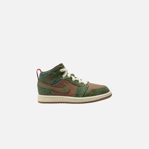 Jordan PS Air Jordan 1 Mid SS - Archaeo Brown / Light Olive Tree