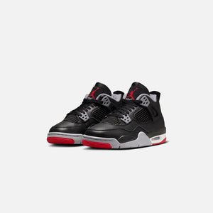 Nike GS Air Jordan 4 Retro - Black / Fire Red / Cement Grey / Summit White