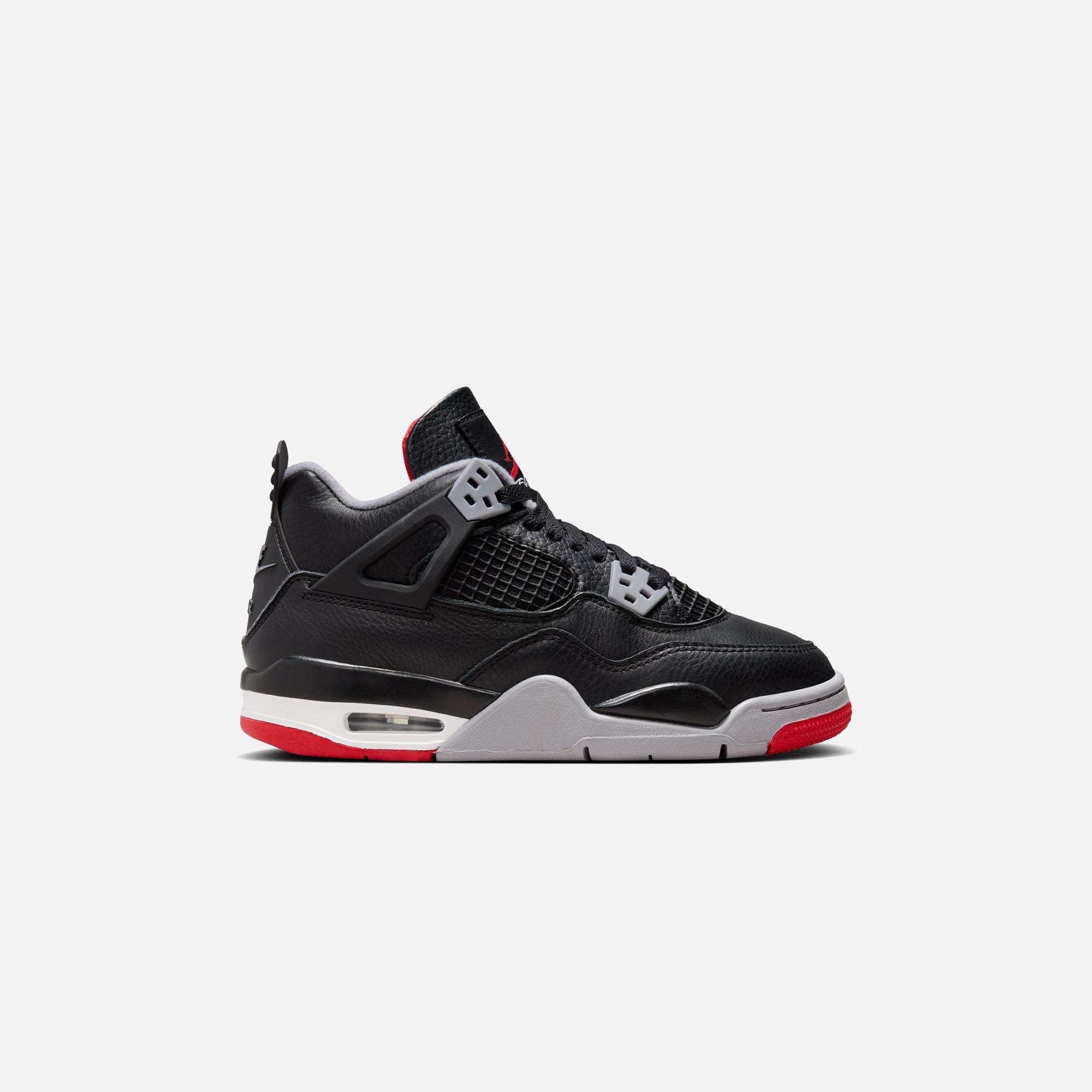 Nike GS Air Jordan 4 Retro - Black / Fire Red / Cement Grey