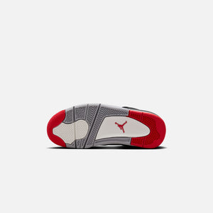 Nike GS Air Jordan 4 Retro - Black / Fire Red / Cement Grey / Summit White