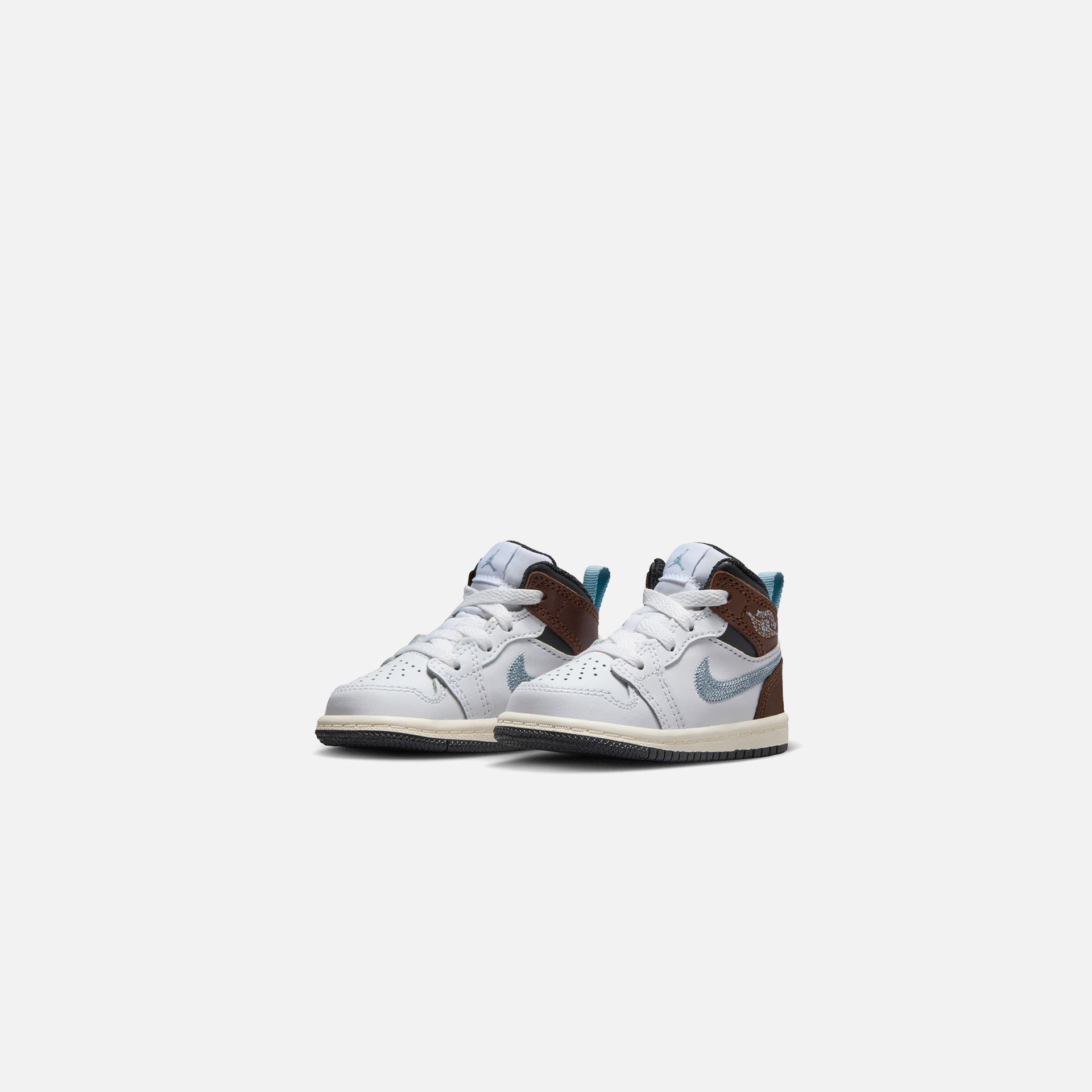 Jordan TD Air Jordan 1 Mid SE - White / Blue Grey / Black Sail