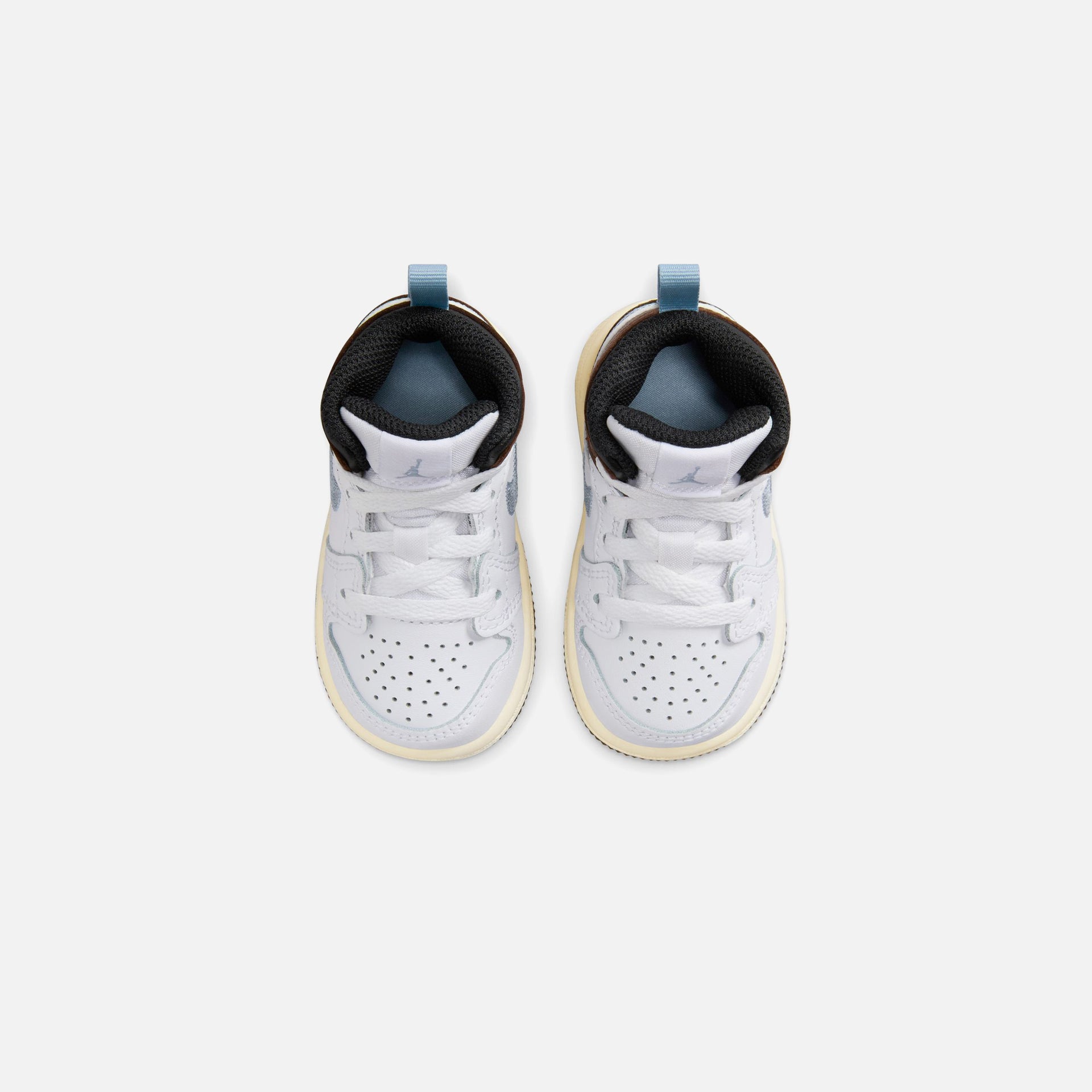 Jordan TD Air Jordan 1 Mid SE - White / Blue Grey / Black Sail