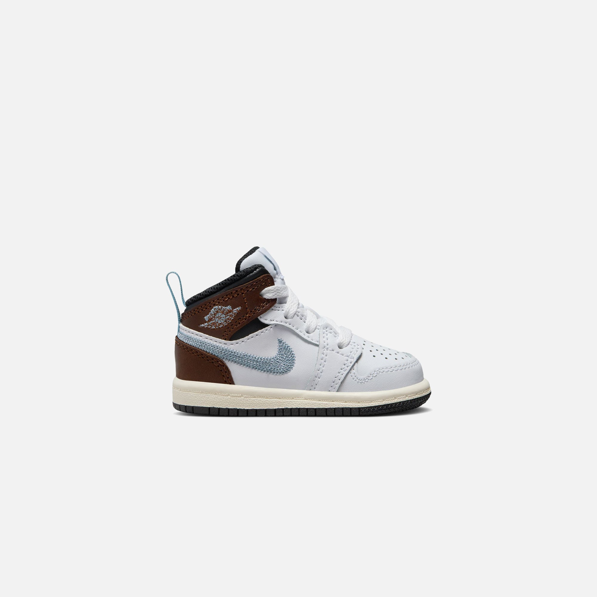 Nike TD Air Jordan 1 Mid SE - White / Blue Grey / Black Sail – Kith