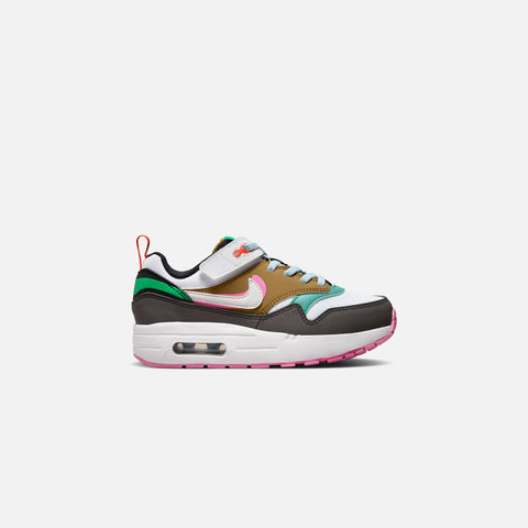 Nike Ps Air Max 1 SE Easy On - Black / Playful Pink / Stadium Green / White