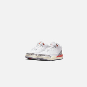 Nike TD Air Retro Jordan 3 Retro - White / Sail / Cement Grey / Cosmic Clay