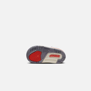 Nike TD Air Jordan 3 Retro - White / Sail / Cement Grey / Cosmic Clay