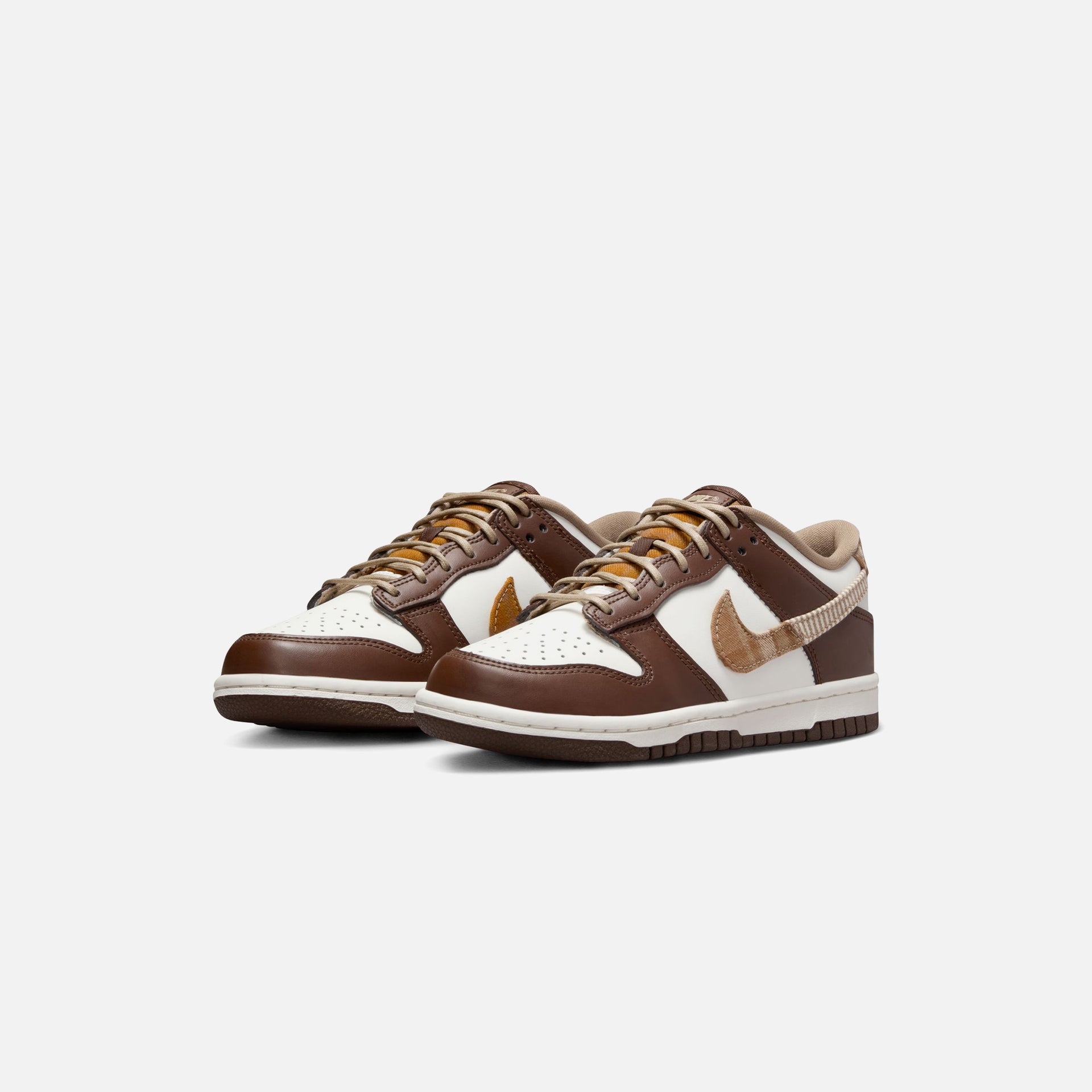 Nike GS Dunk Low - Sail / Multi / Cacao Wow / Metallic Gold / Khaki