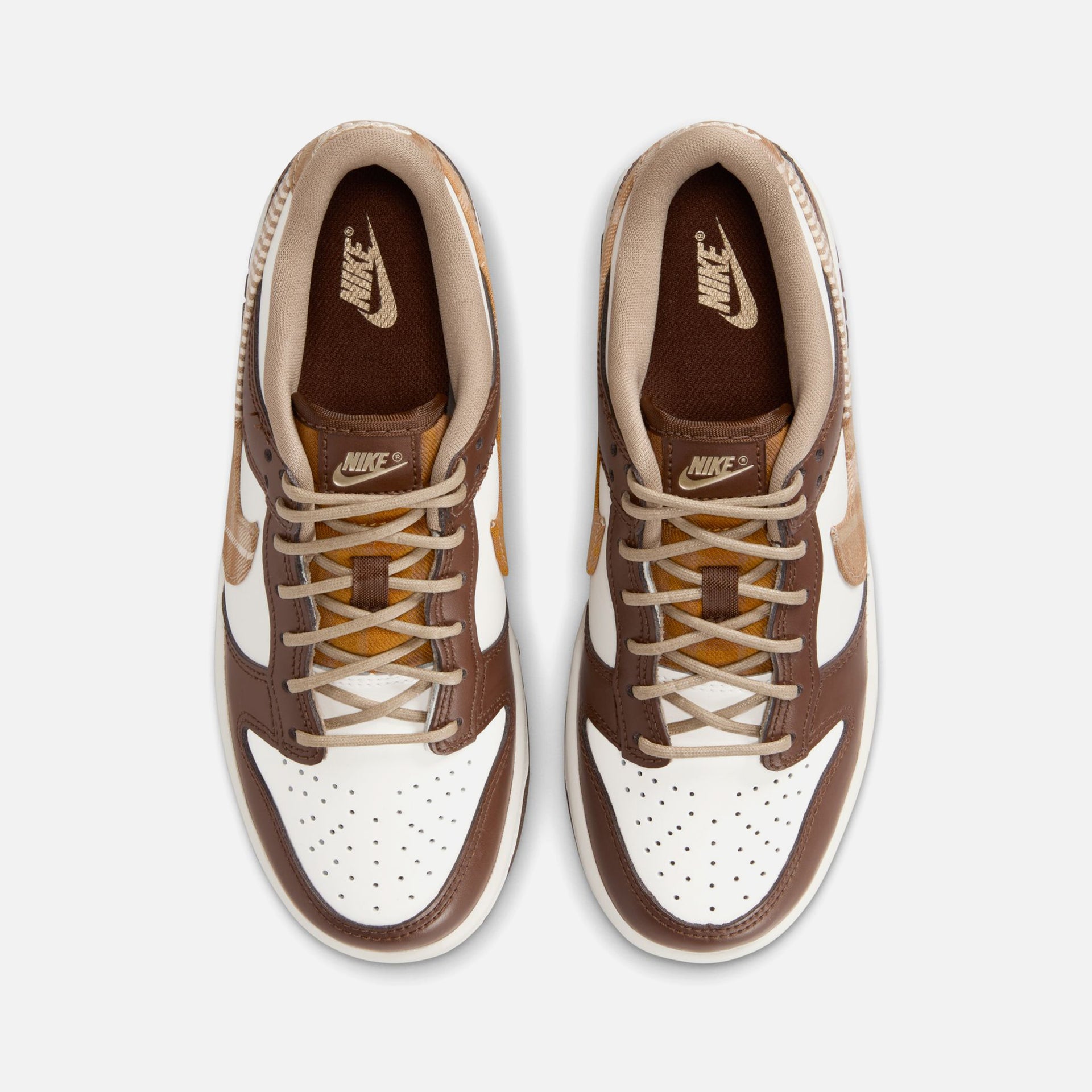Nike GS Dunk Low - Sail / Multi / Cacao Wow / Metallic Gold / Khaki