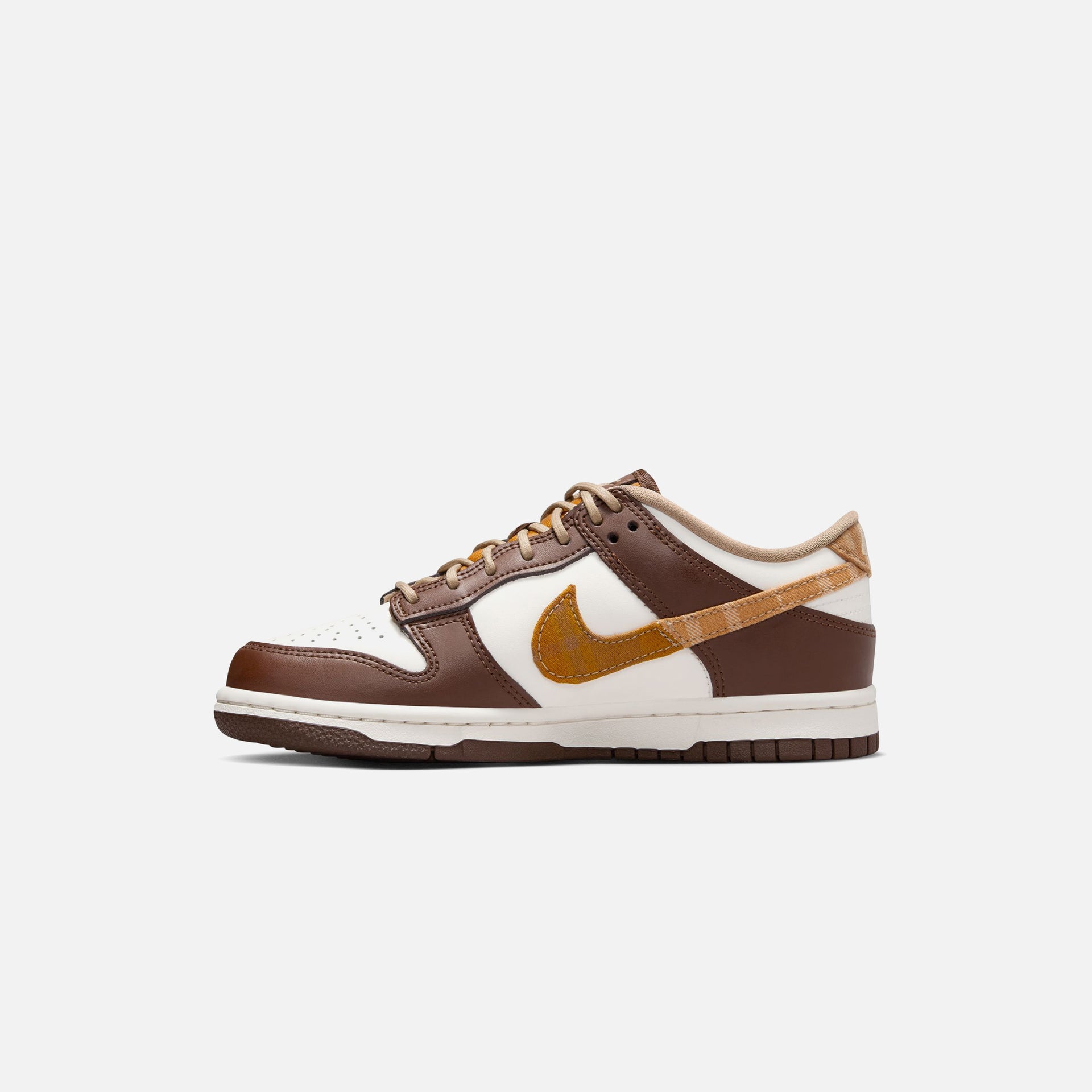 Nike GS Dunk Low - Sail / Multi / Cacao Wow / Metallic Gold / Khaki