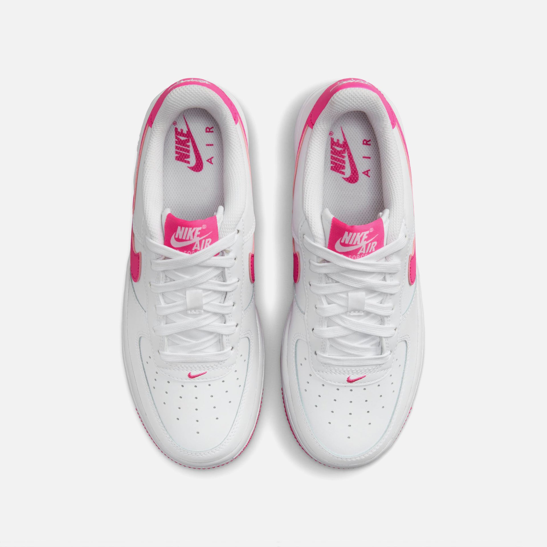 Nike GS Air Force 1 LV8 - White / Laser Fuchsia