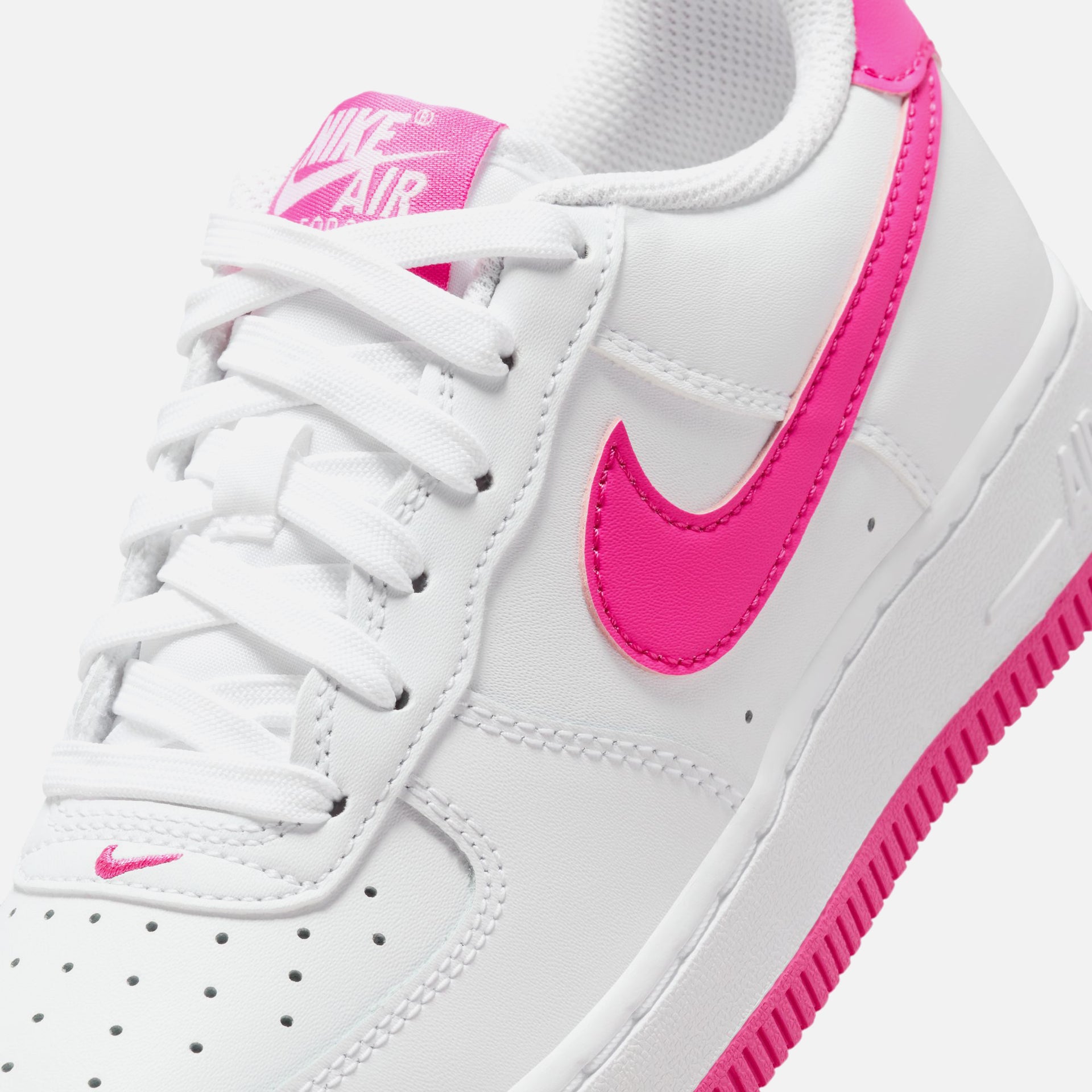 Nike GS Air Force 1 LV8 - White / Laser Fuchsia