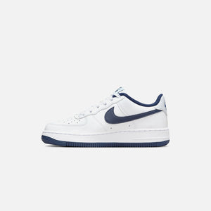 Nike GS Air Force 1 LV8 - White / Midnight Navy / Football