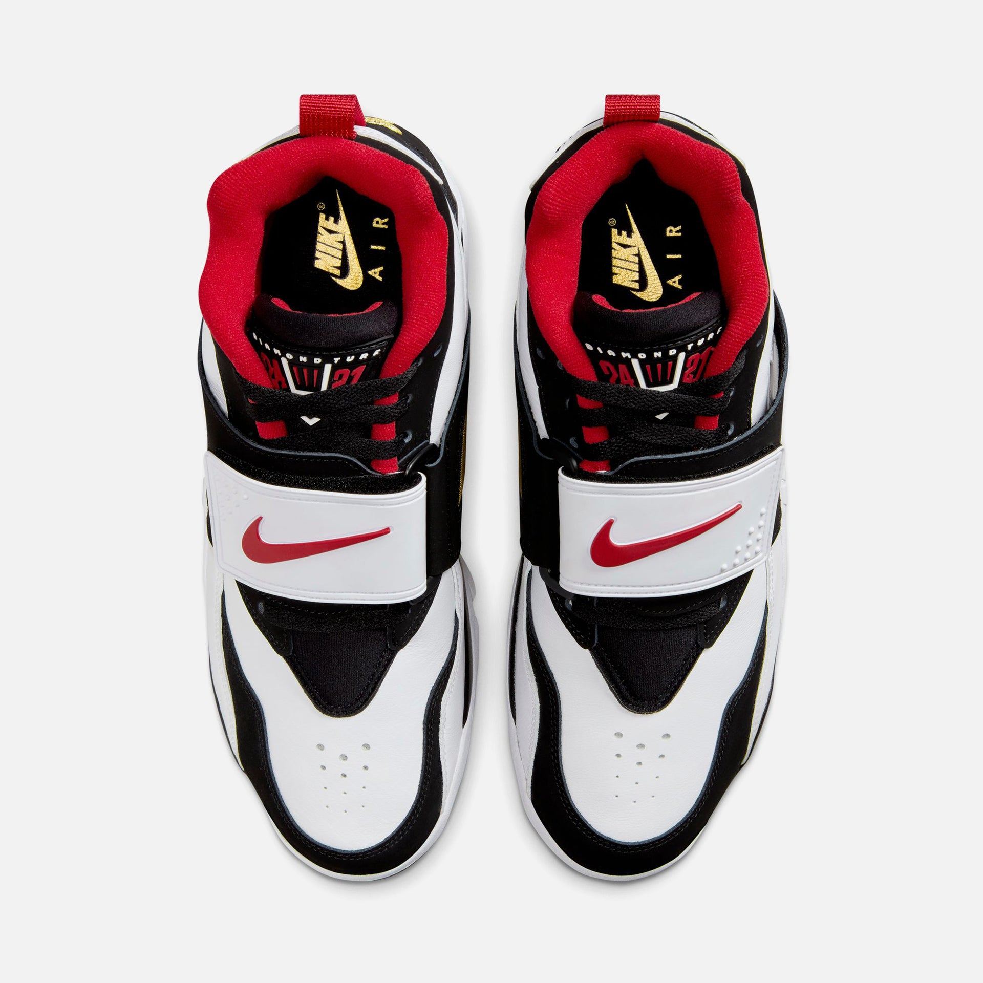 Nike Air Diamond Turf - White / Fire Red / Black / Metallic Gold