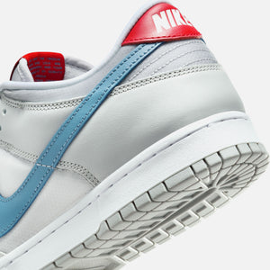 Nike Dunk Low - Metallic Silver / Cascade Blue / Neutral Grey / Gym Red