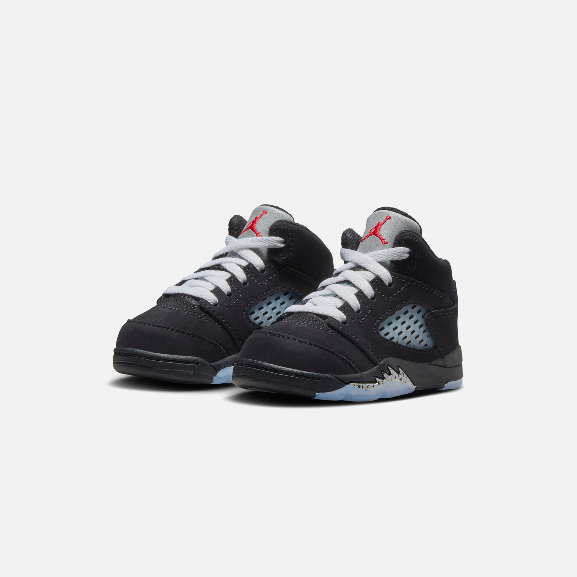 Nike TD Air Jordan 5 Retro OG Reimagined - Black / Metallic Silver / Fire Red / White