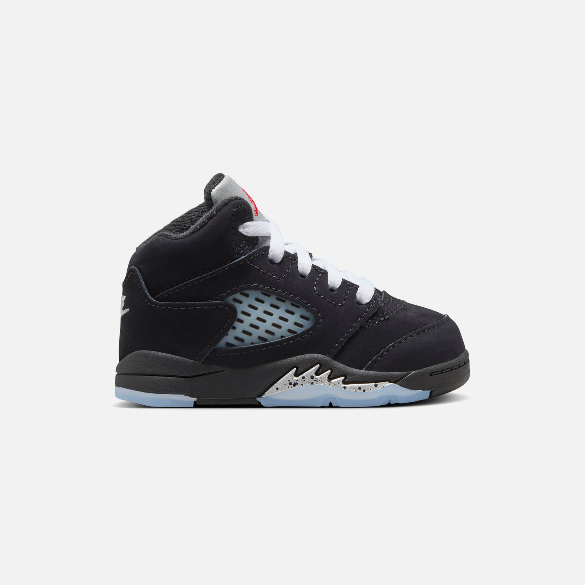 Nike TD Air Jordan 5 Retro OG Reimagined - Black / Metallic Silver / Fire Red / White