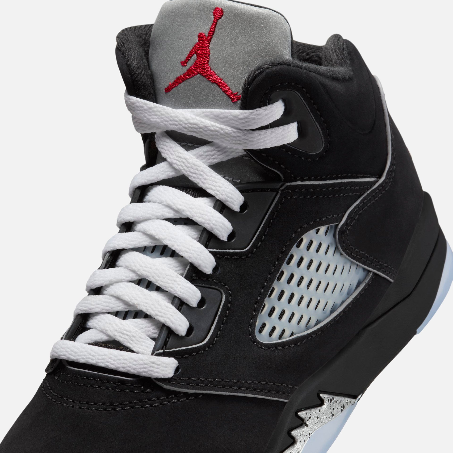 Nike PS Air Jordan 5 Retro OG Reimagined - Black / Metallic Silver / Fire Red / White