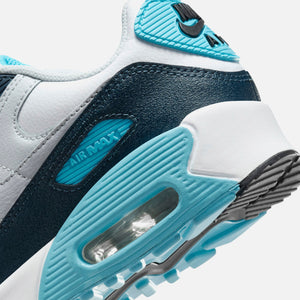 Nike GS Air Max 90 - White / Wolf Grey / Baltic Blue / Armory Navy