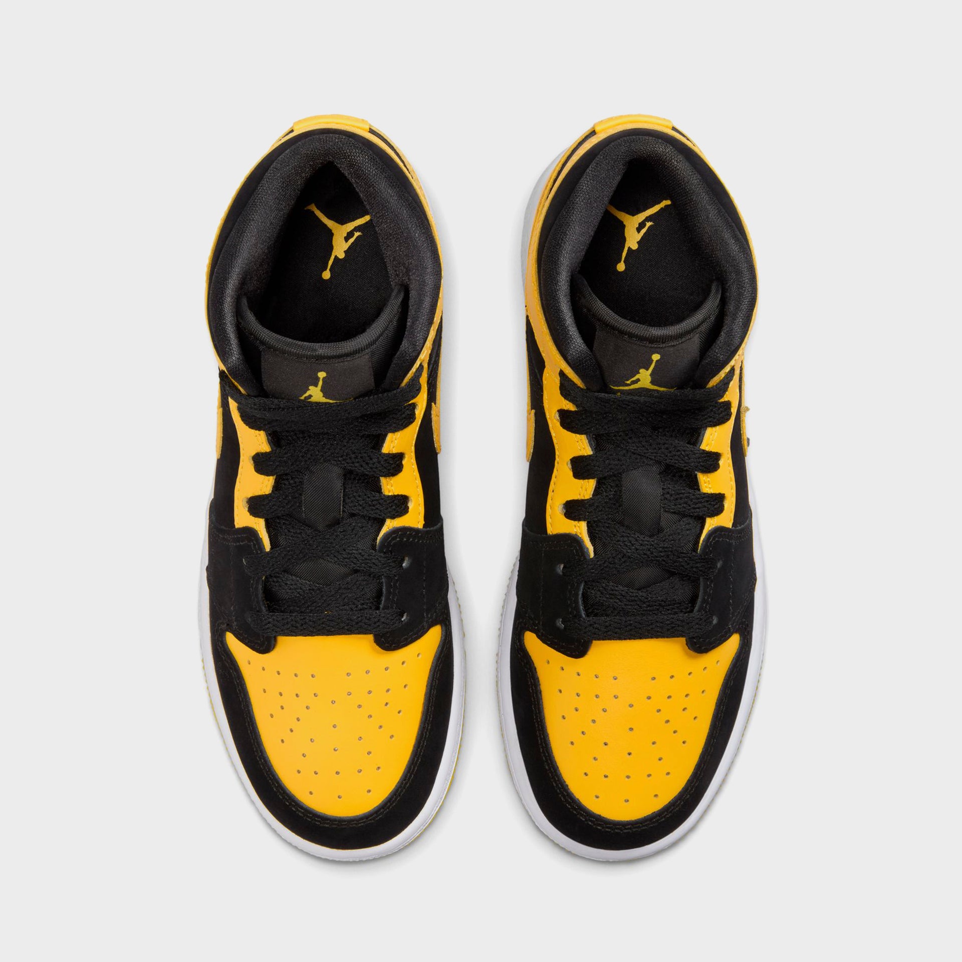 Nike GS Air Jordan 1 Mid SE - Black / White / Varsity Maize