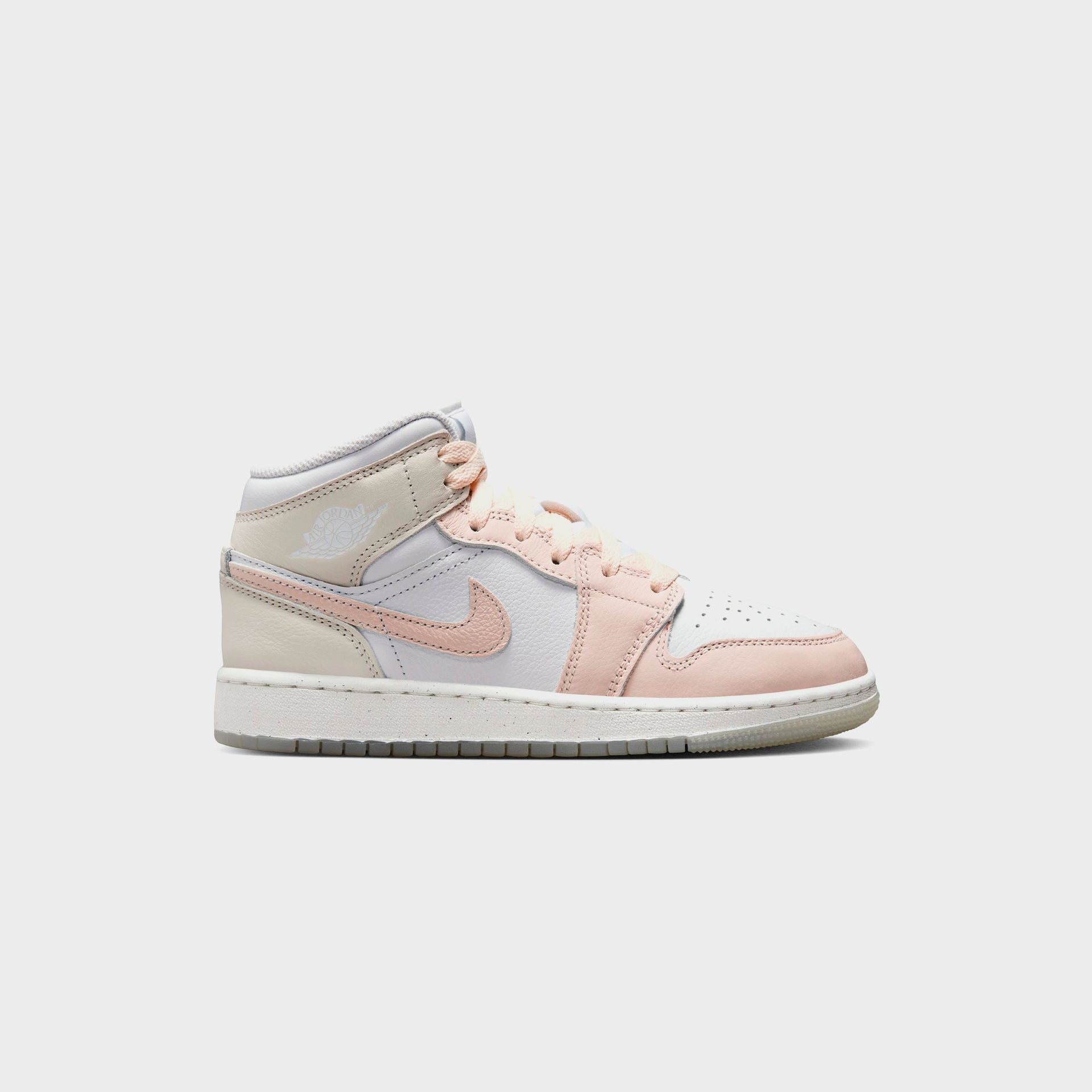 Nike GS Air Jordan 1 Mid - Sail / Sea Glass / Glacier Blue / Guava Ice