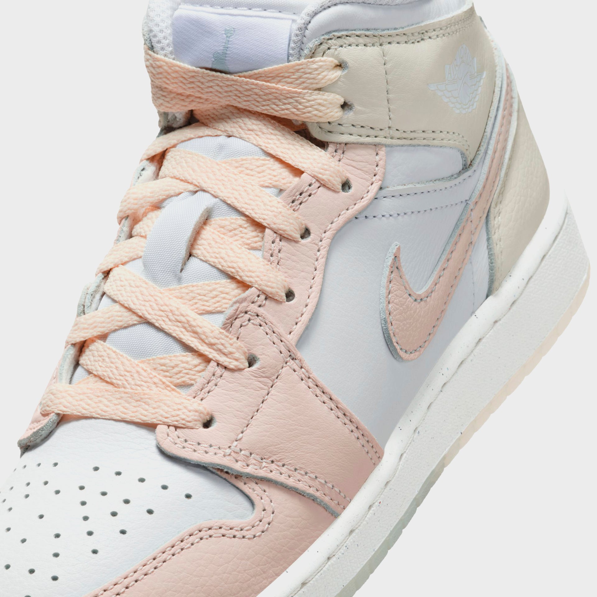 Nike GS Air Jordan 1 Mid - Sail / Sea Glass / Glacier Blue / Guava Ice