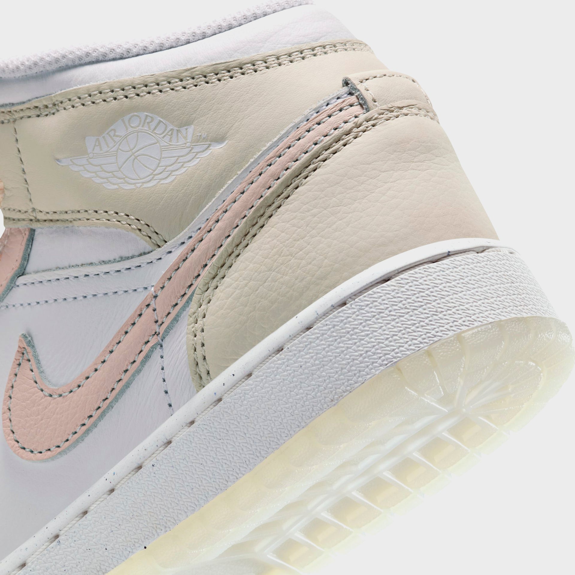 Nike GS Air Jordan 1 Mid - Sail / Sea Glass / Glacier Blue / Guava Ice