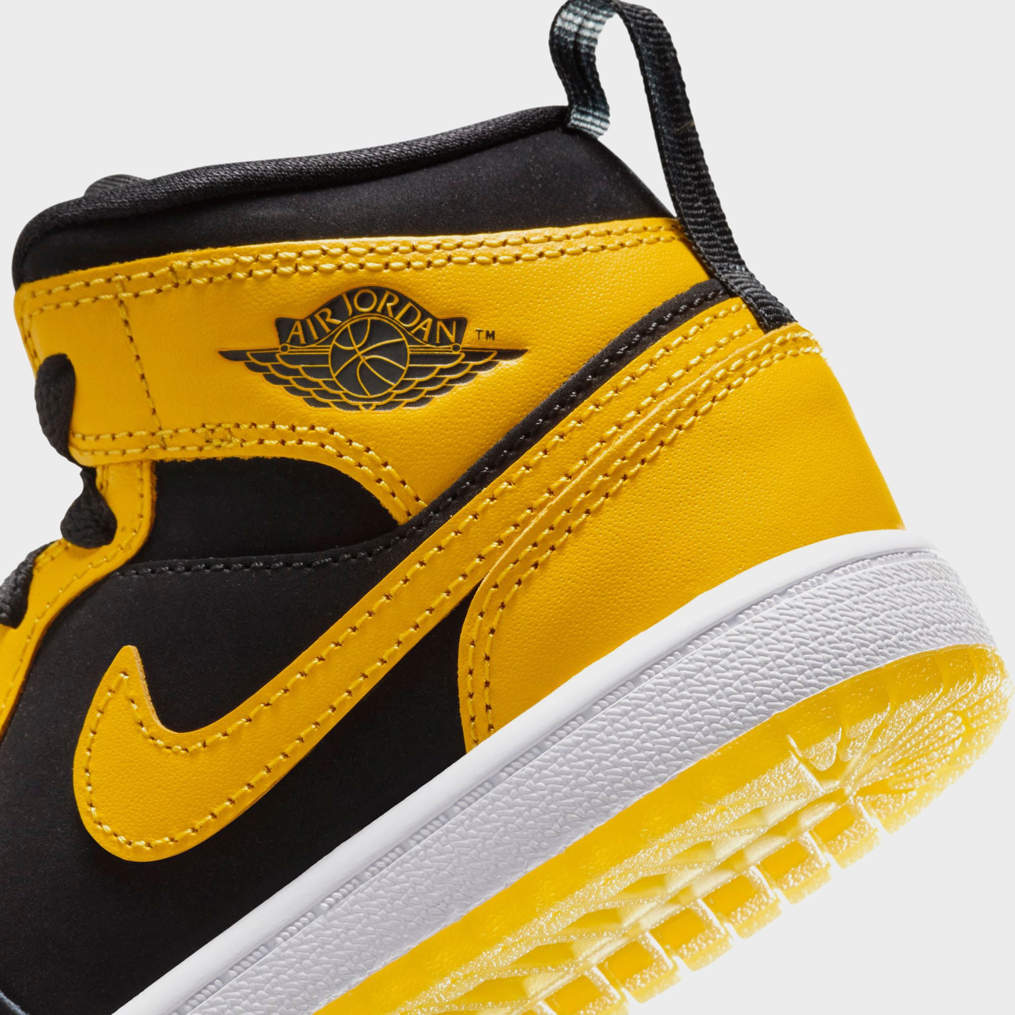 Nike Air Jordan 1 Mid Se - Black / White / Varsity Maize – Kith