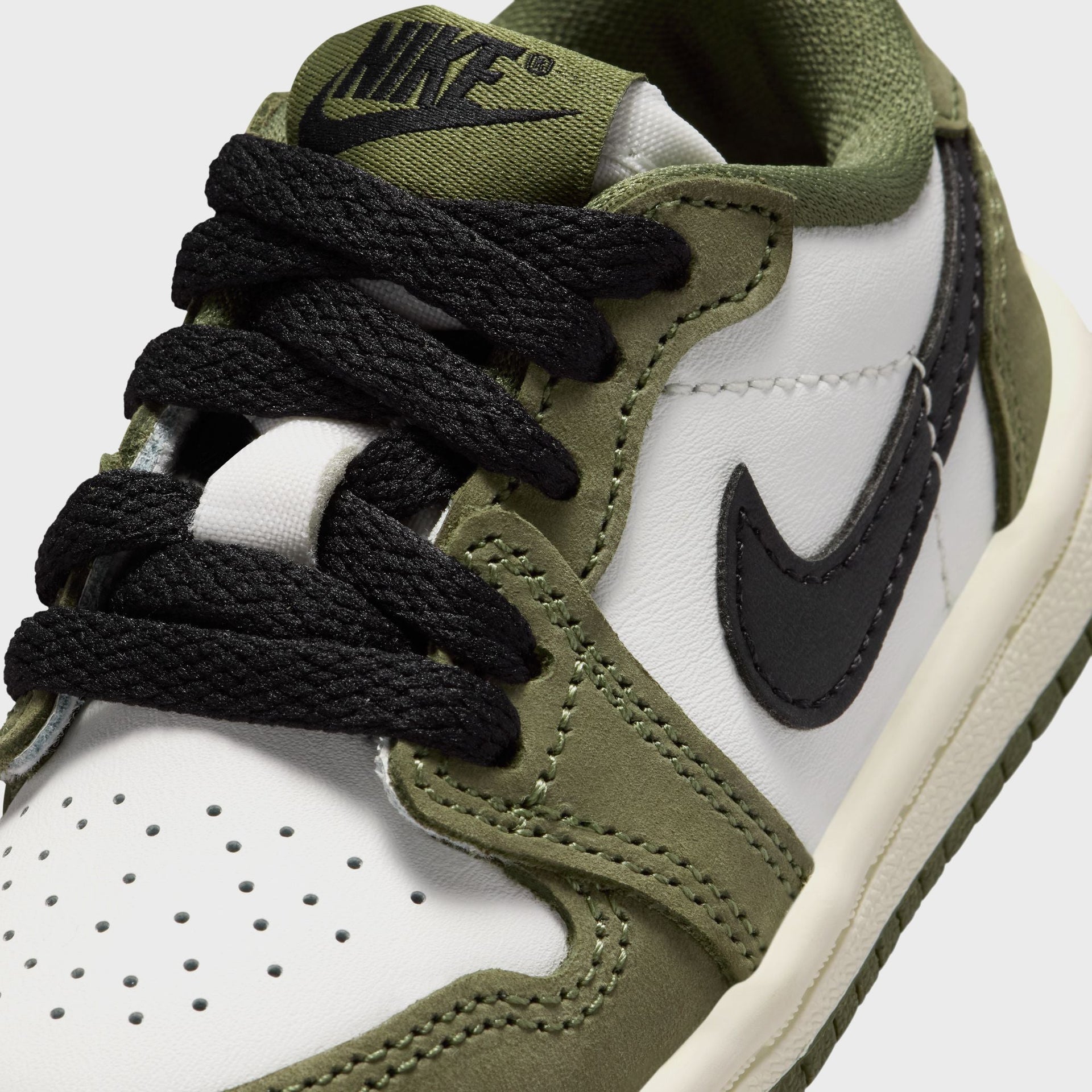 Nike TD Air Jordan 1 Retro Low - Medium Olive / Summit White / Sail / Black
