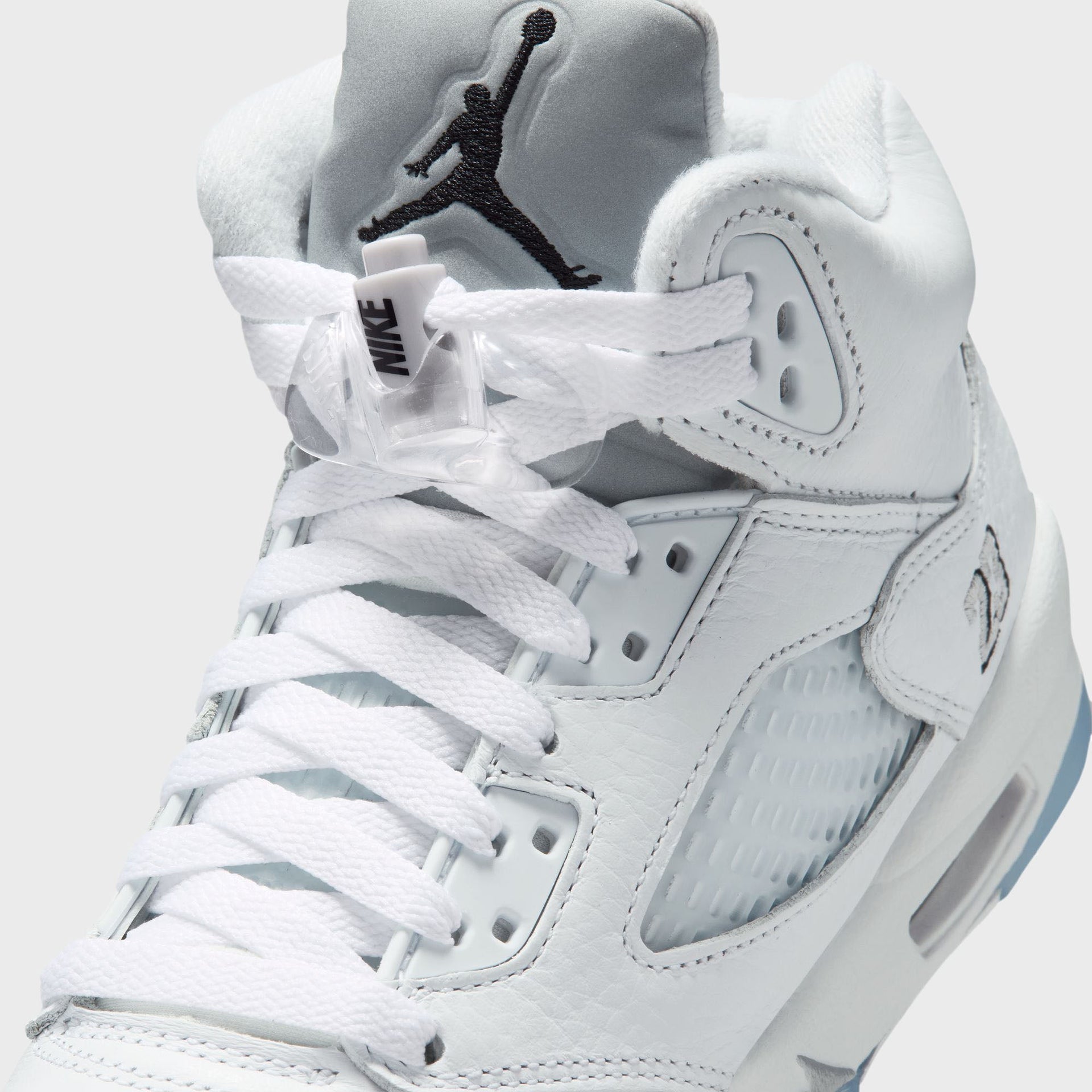 Jordan GS Air Jordan 5 Retro OG  - White / Metallic Silver / Black