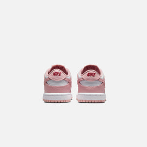 Nike TD Dunk Low - White / Pink Glaze / Pomegranate