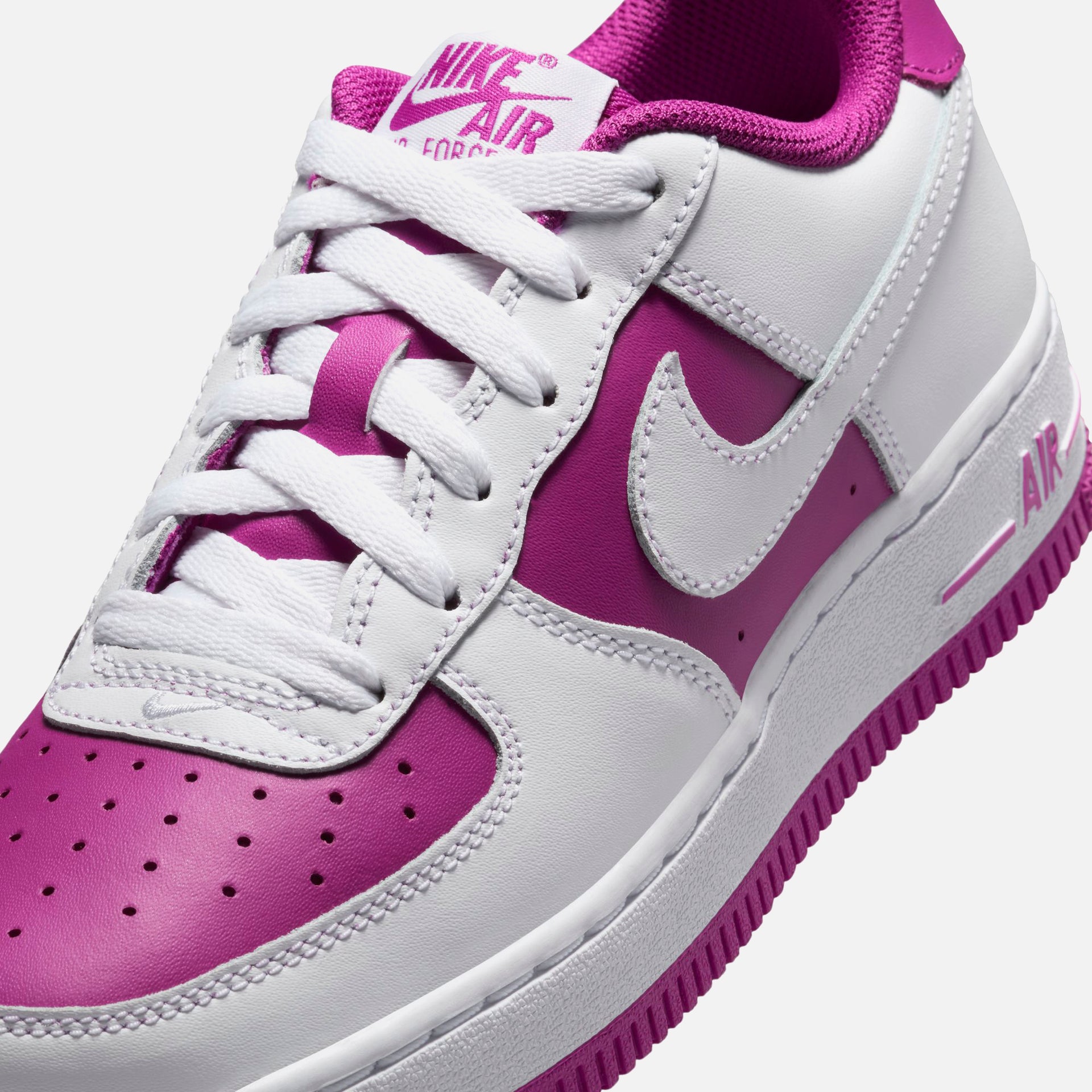 Nike GS Air Force 1 - White / Hot Fuchsia