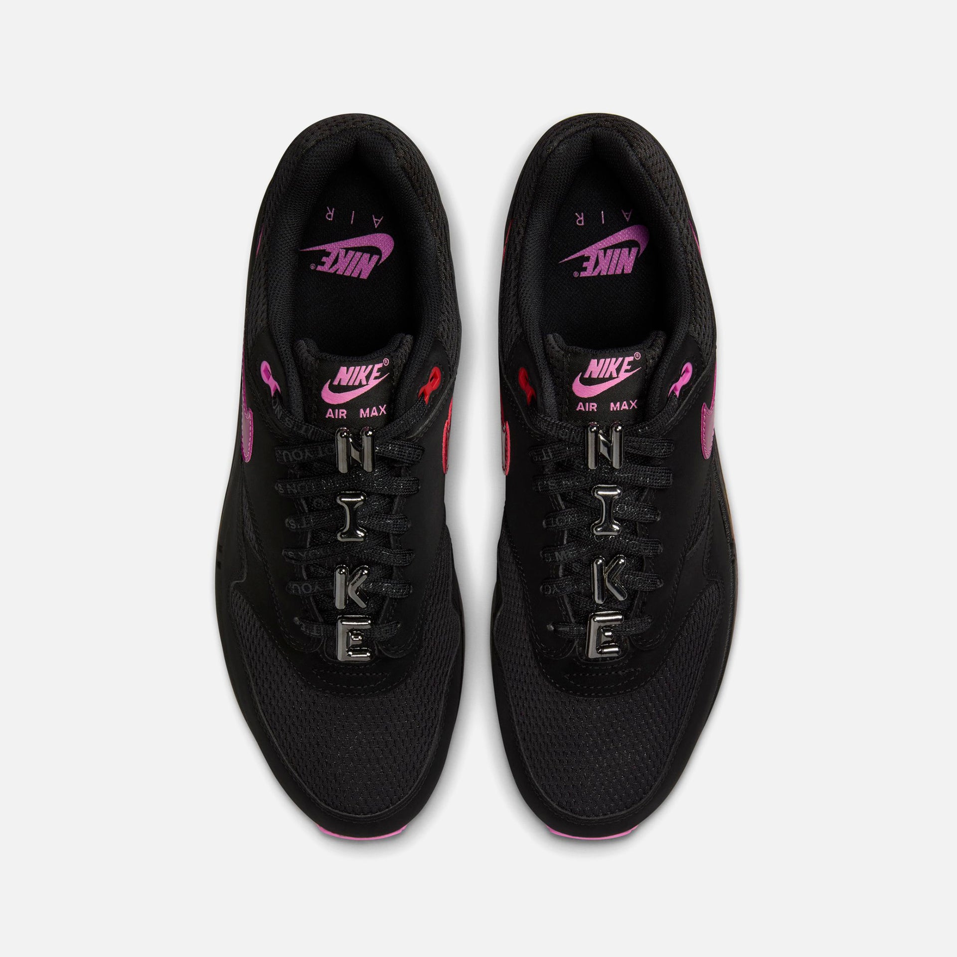 Nike Air Max 1  - Black / Playful Pink / University Red