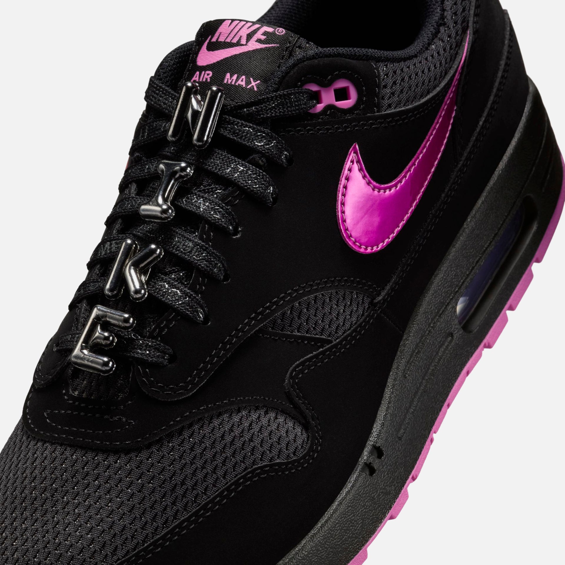 Nike Air Max 1  - Black / Playful Pink / University Red