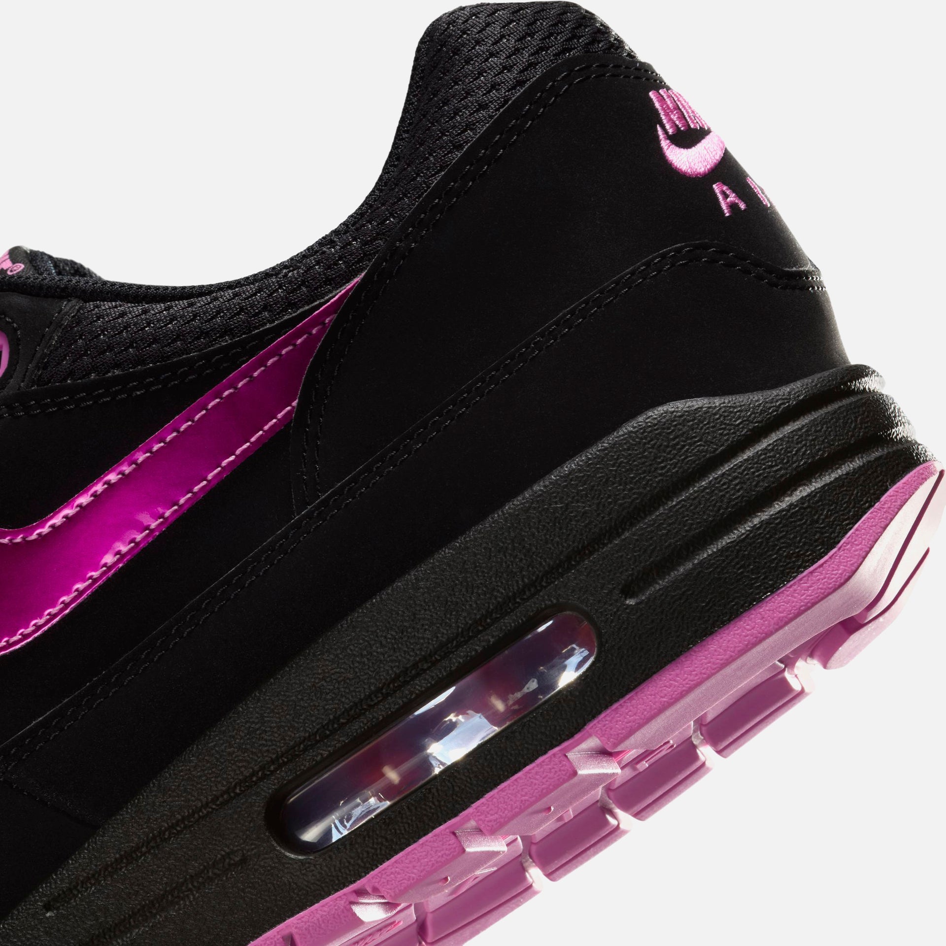 Nike Air Max 1  - Black / Playful Pink / University Red