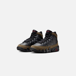 Jordan GS Air Jordan 9 Retro - Black / Light Olive / Varsity Red