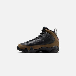 Jordan GS Air Jordan 9 Retro - Black / Light Olive / Varsity Red